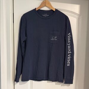Vineyard Vines Long-Sleeve Pocket Tee Navy shirt Small Men’s S Summer Vacation